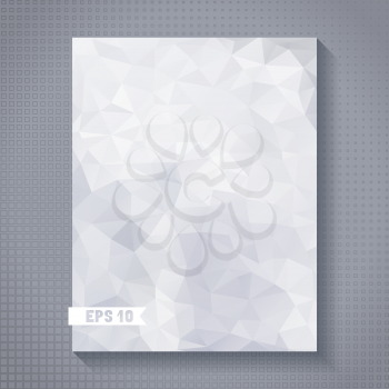 Geometric vintage paper background. Identity banner design template on grey background, vector illustration.