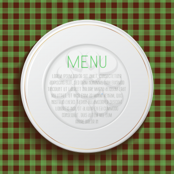 There is place for your text. Vector illustration. Menu template.