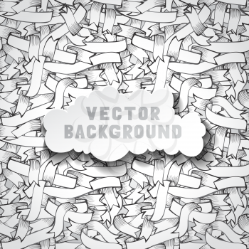 Vector black and white background for your design.