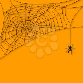 background with spider web - vector illustration. eps 10
