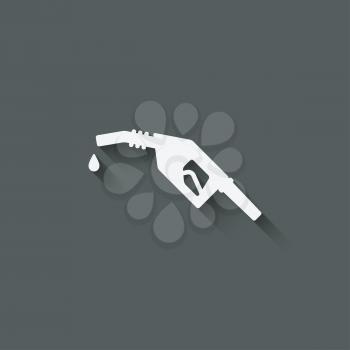 gasoline fuel nozzle symbol - vector illustration. eps 10