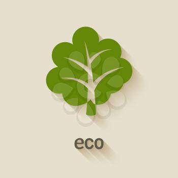 green tree eco symbol - vector illustration. eps 10