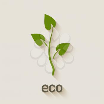 green eco icon - vector illustration. eps 10