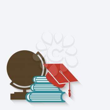 education graduation background - vector illustration. eps 10