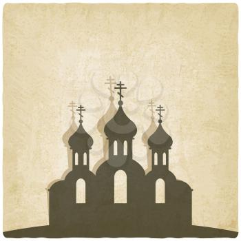 Orthodox church old background - vector illustration. eps 10
