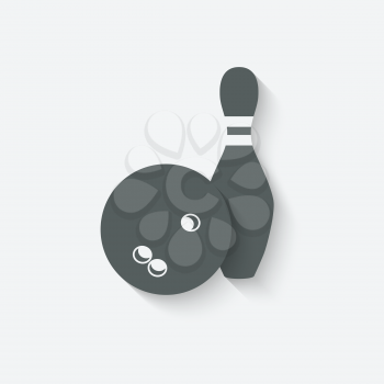 bowling sport icon - vector illustration. eps 10