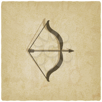 bow and arrow old background - vector illustration. eps 10
