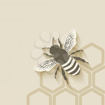 bee honeycomb background - vector illustration. eps 10
