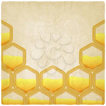 honeycomb old background - vector illustration. eps 10