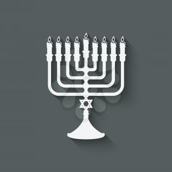 Hanukkah menorah symbol - vector illustration. eps 10
