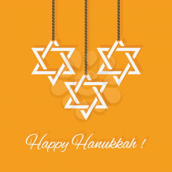 Happy Hanukkah card - vector illustration. eps 8