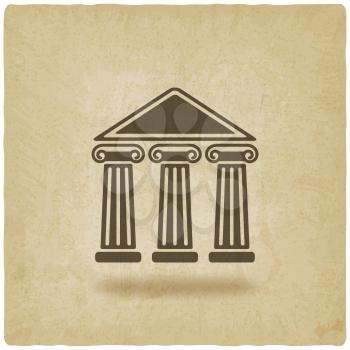 building with columns old background - vector illustration. eps 10