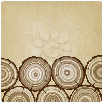 tree rings old background - vector illustration. eps 10