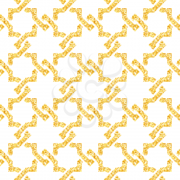 Golden seamless weave pattern - vector illustration. eps 8