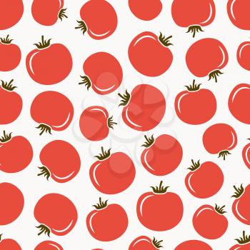 red tomatoes seamless pattern. vector illustration - eps 8