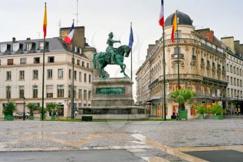 monument of Jeanne d'Arc on Place du Martroi in Orleans, France