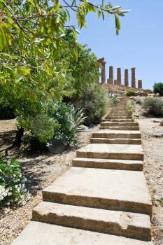 steps to Temple of of Juno, Agrigento, Sicily