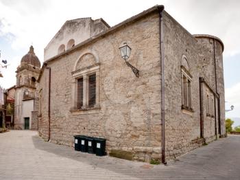back view on urban church in Castiglione di Sicilia, Italy