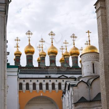 Church of the Deposition of the Robe and Chuches of Terem Palace in Moscow Kremlin