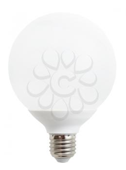 energy-saving big ball compact fluorescent lamp on white background