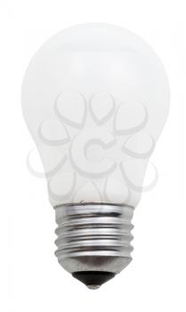 common white incandescent light bulb isolated on white background