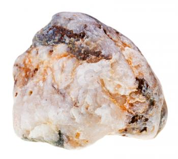 motley marble pebble stone isolated on white background