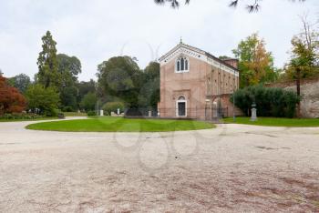 view of parco dell Arena and Scrovegni Chapel in Padua, Italy in autumn day