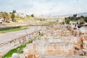 circus hippodrome in Greco-Roman city of Gerasa Jerash in Jordan