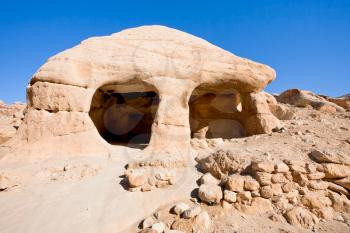 stone cave home in Bab as-Siq in Petra, Jordan