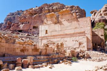 altar of Temple of Dushares in Petra, Jordan