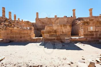 Ruins of Great Temple in Petra, Jordan