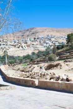 view on town  town Wadi Musa from Petra, Jordan  