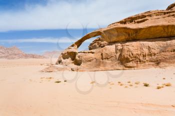 Bridge rock in Wadi Rum desert, Jordan