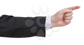pointing finger - hand gesture isolated on white background