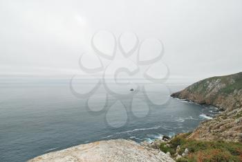 Atlantic ocean view from Cape Finisterre, Galicia, Spain