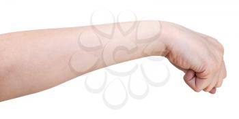 hand gesture - kid punches isolated on white background