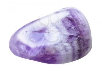natural mineral gem stone - Amethyst gemstone tumbling isolated on white background close up