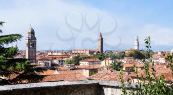 travel to Italy - skyline with towers of Verona city