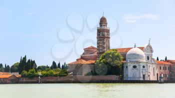 travel to Italy - view of church on San Michele island in Venice city