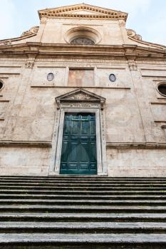 Travel to Italy - facade of Basilica di Sant Agostino in Rome city