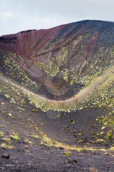 travel to Italy - old craters on Mount Etna in Sicily in summer day