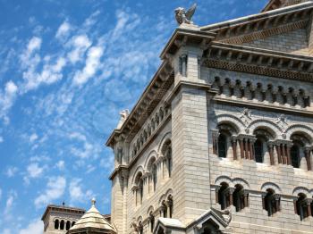 building of Saint Nicholas Cathedral (Monaco Cathedral) in Monaco city
