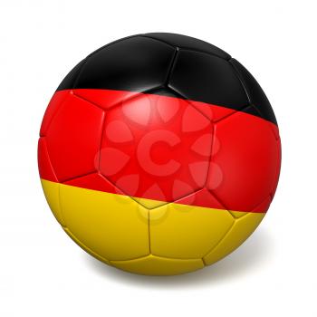 Royalty Free Clipart Image of a Soccer Ball with the German Flag