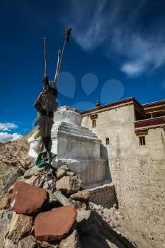 Chorten and Shey palace. Ladakh, India