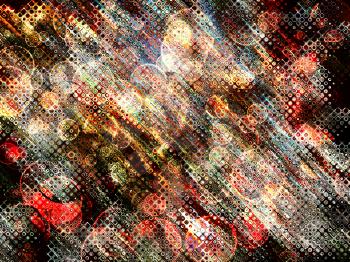 Multicolored sparkling bokeh abstract background.Digitally generated image.