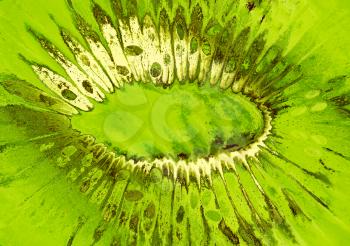 Green kiwi slice taken closeup as food background.Digitally generated image.