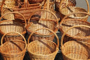 A lot straw basket for sale.
