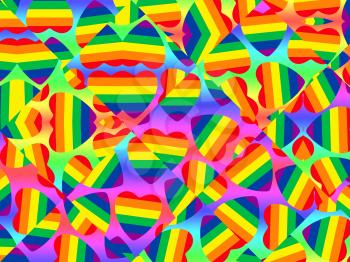 Multicolored gay pride symbol abstract background.