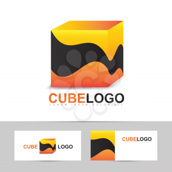 Logo vector template of an abstract cube design