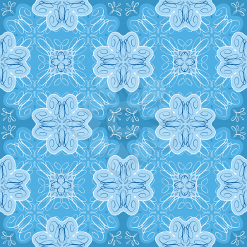 Squared background - ornamental seamless pattern. Design for fabric, carpet, shawl, pillow or cushion. 